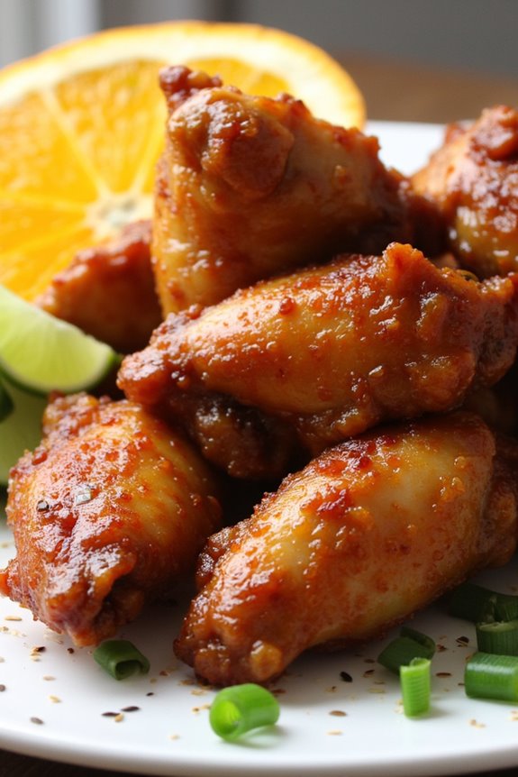 citrus soy glazed wings