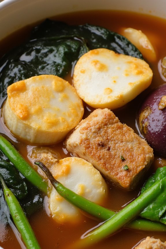 coconut rich pork sour soup