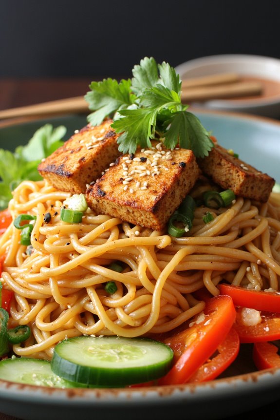 cold noodles with tofu