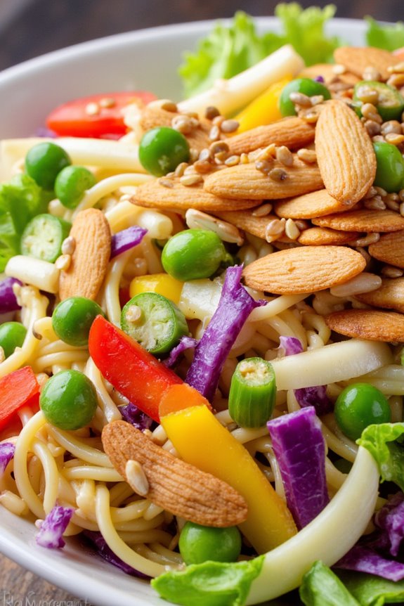 colorful crunchy ramen salad