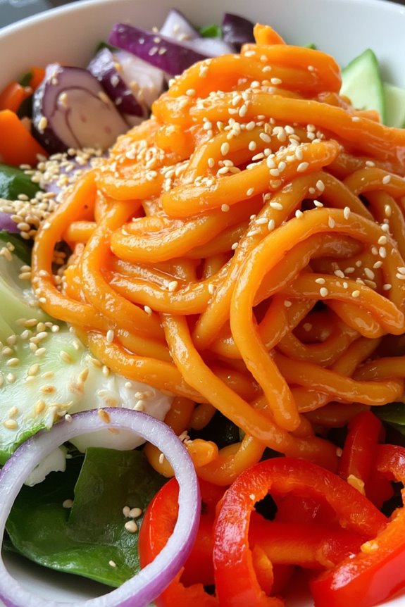 colorful korean noodle salad