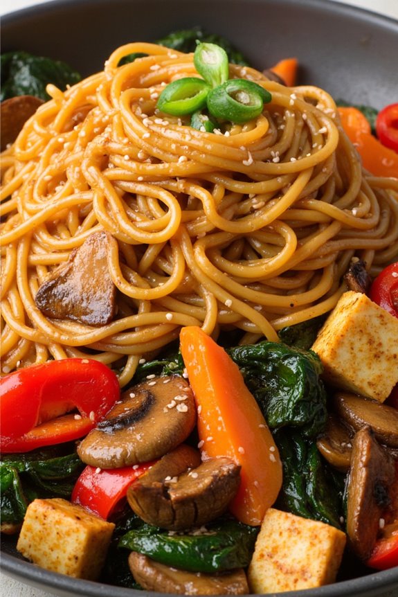 colorful nutritious vegetarian stir fry