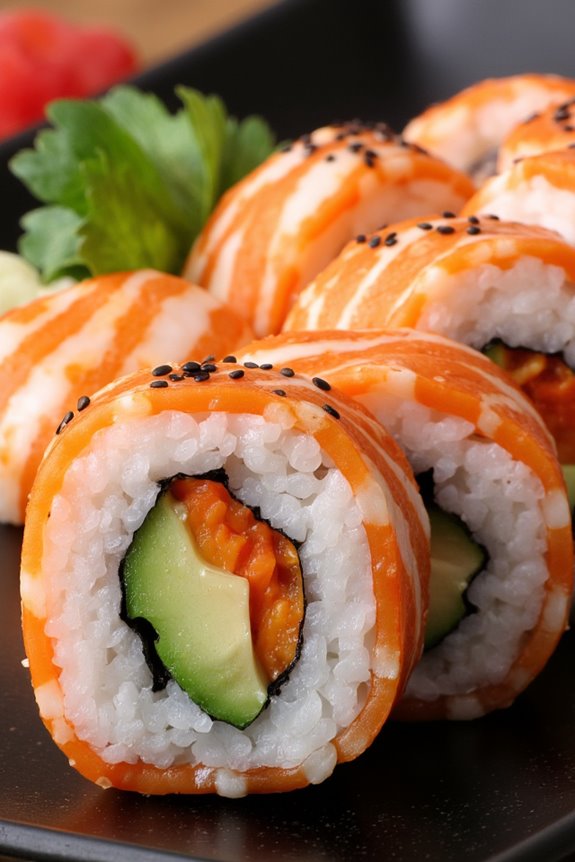 colorful sushi rolls fun