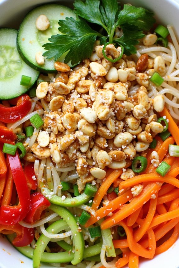 colorful veggie cold noodles