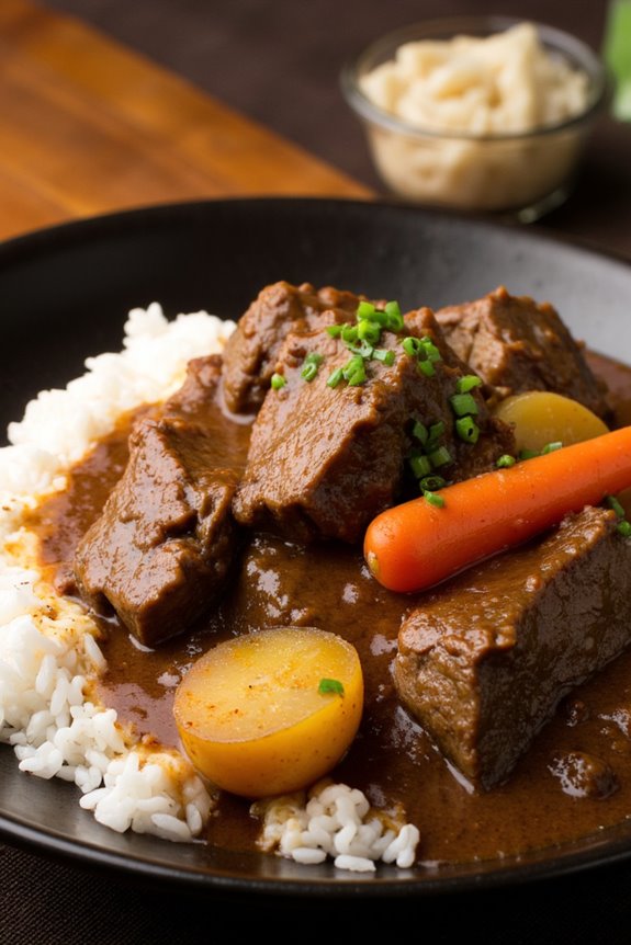 comforting beef potato curry