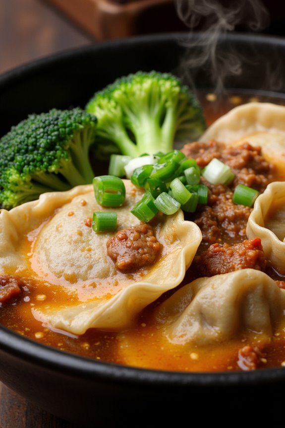 comforting beef wonton soup