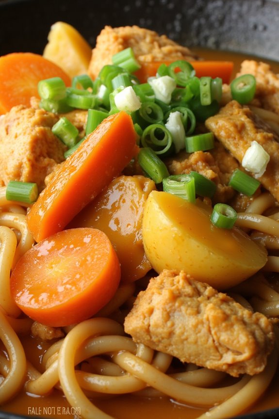 comforting curry udon dish