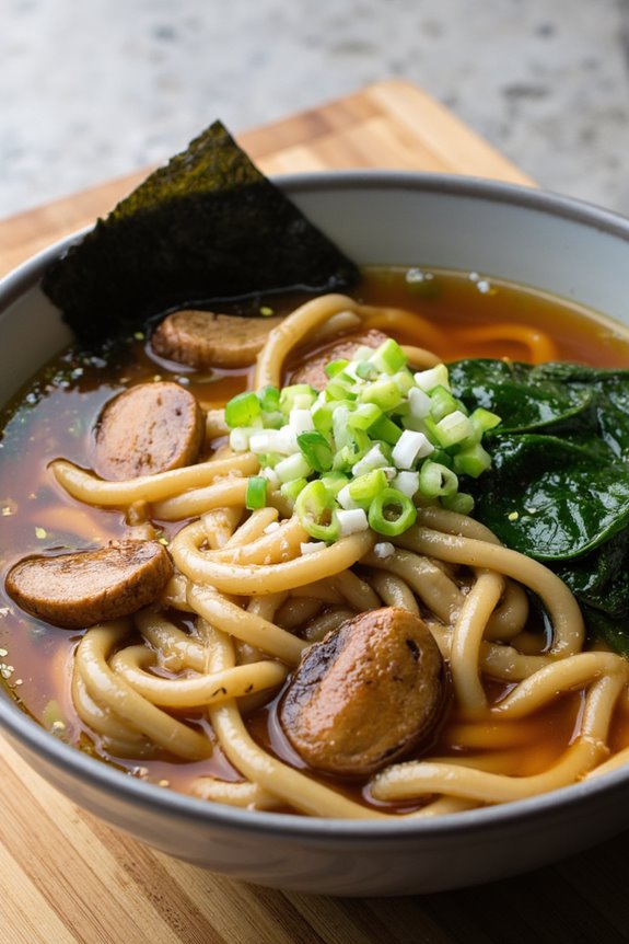 comforting savory udon soup