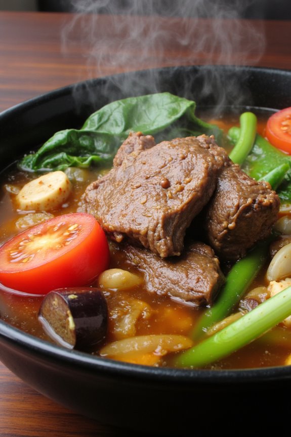 comforting sour beef soup