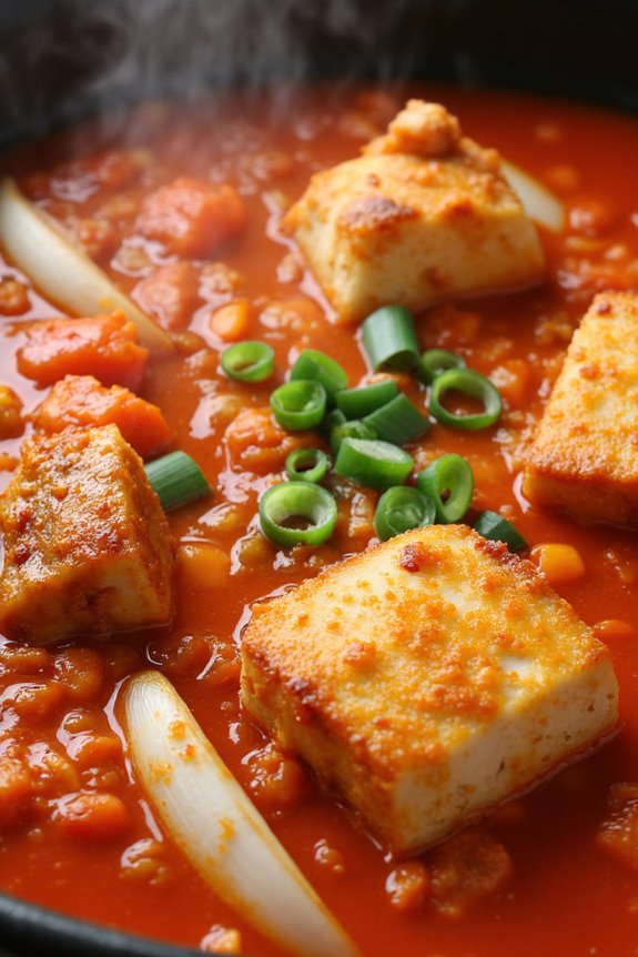 comforting spicy kimchi stew