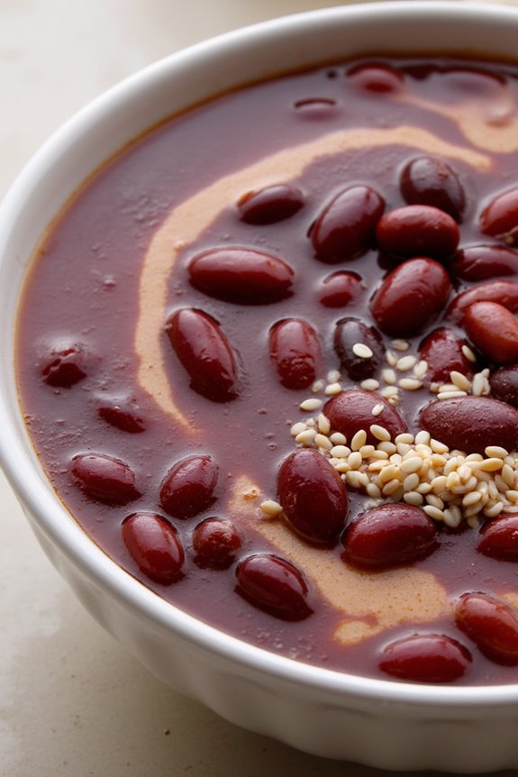comforting sweet red bean soup
