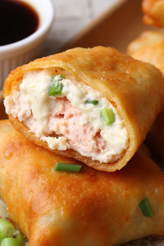 crab and cream cheese lumpia