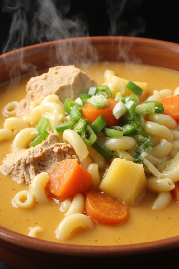 creamy chicken macaroni soup