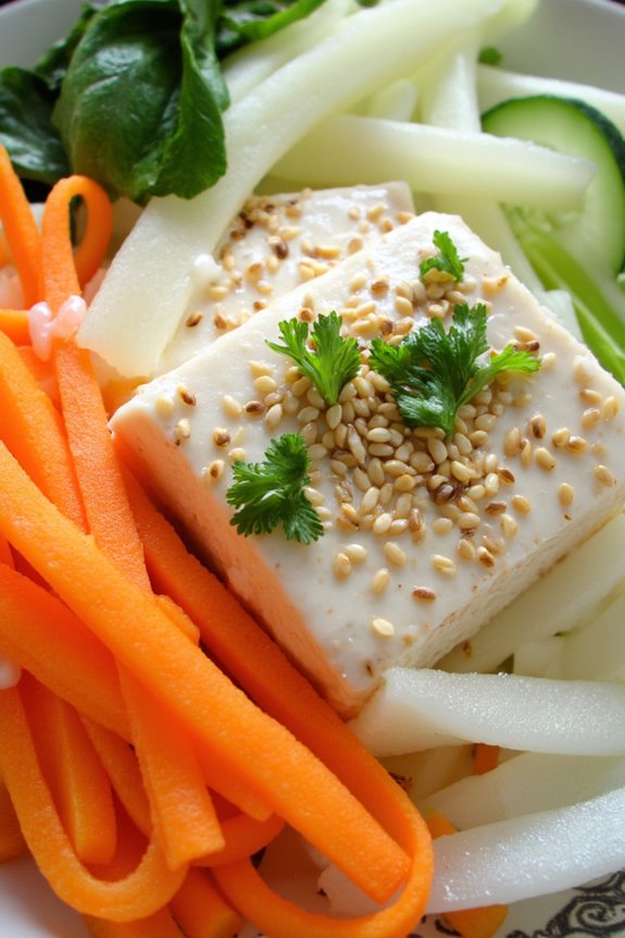 creamy tofu vegetable salad