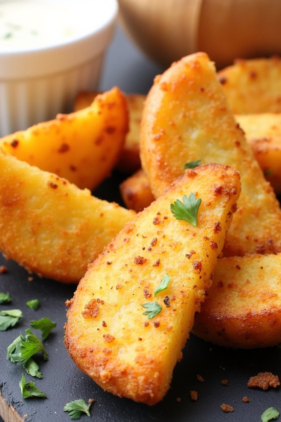 crispy adobo flavored potato wedges