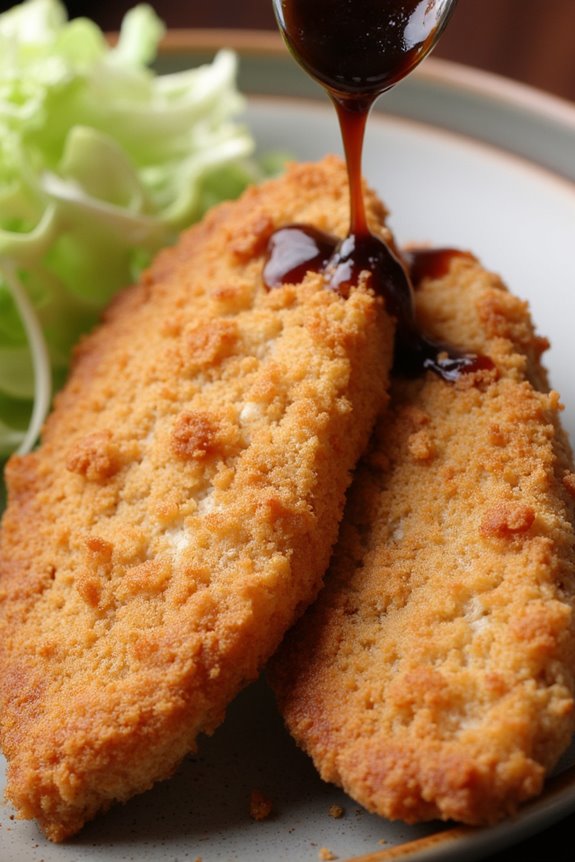 crispy breaded pork cutlets