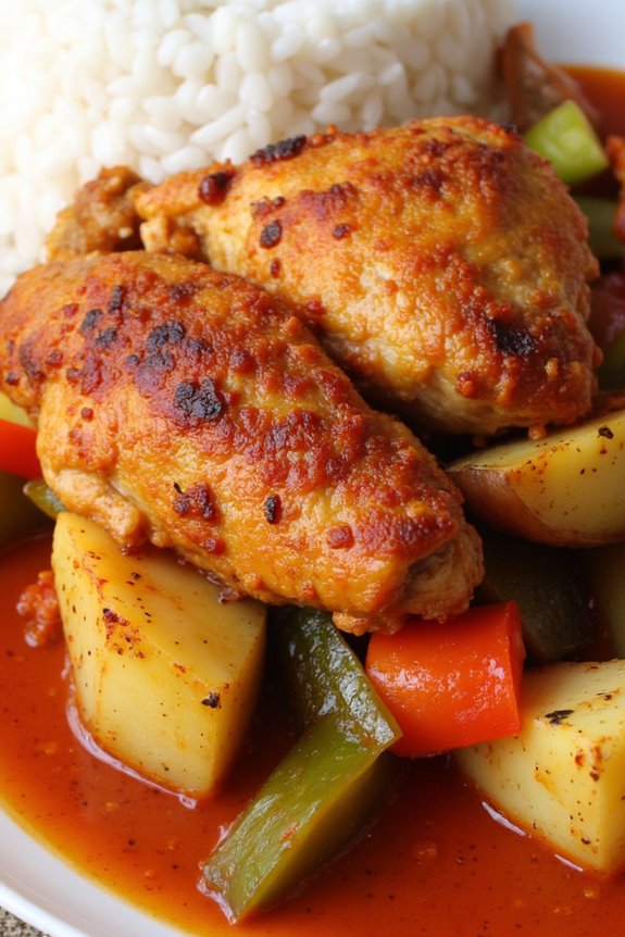crispy chicken in tomato sauce