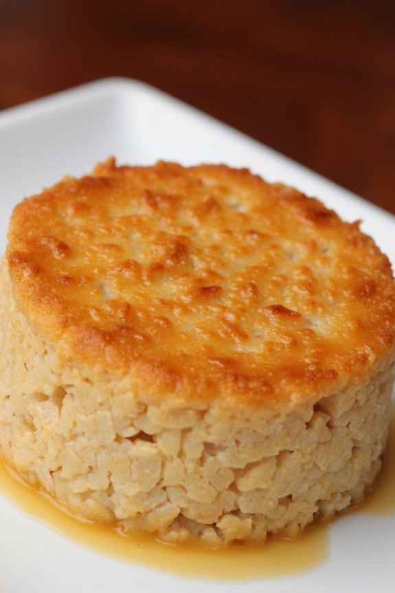 crispy coconut topped rice