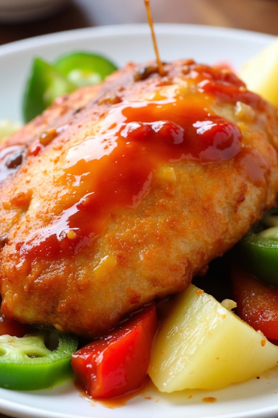 crispy fish with vibrant sauce