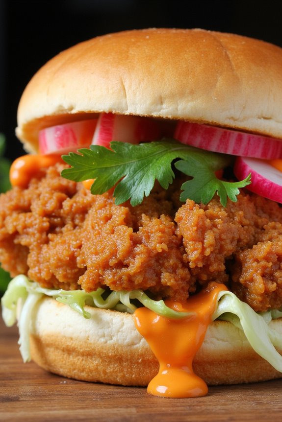 crispy flavorful chicken sandwich