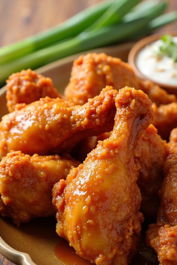 crispy flavorful double fried chicken