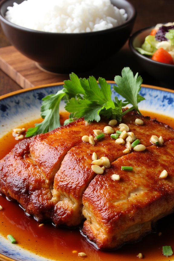crispy garlic pork belly