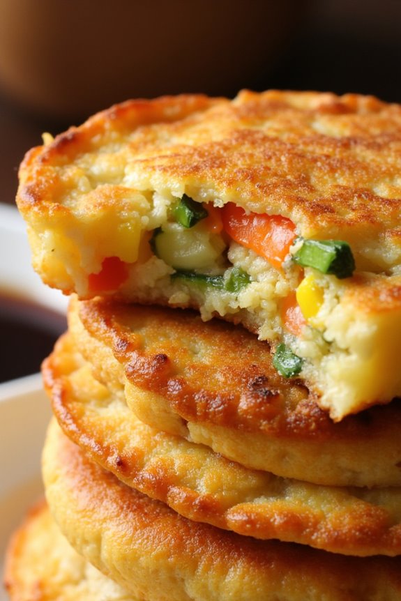 crispy gluten free vegetable pancakes