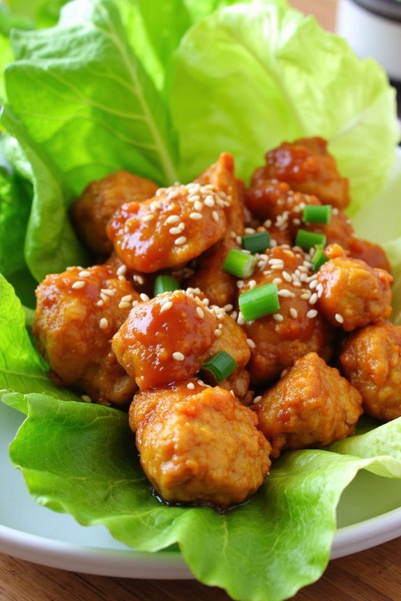 crispy orange chicken wraps