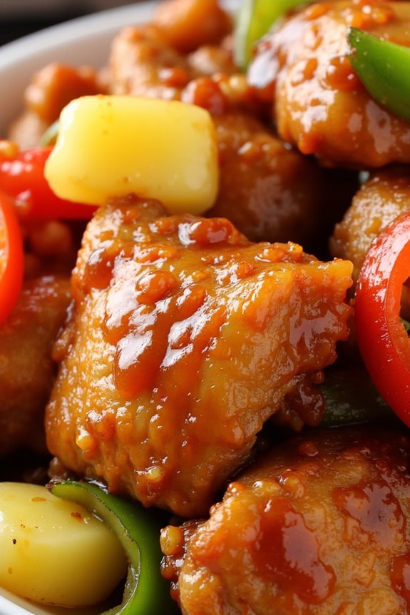 crispy pork in tangy sauce