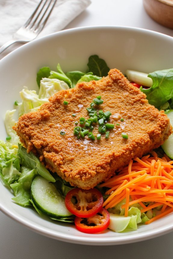 crispy pork katsu salad