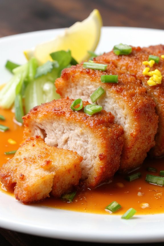 crispy pork with citrus