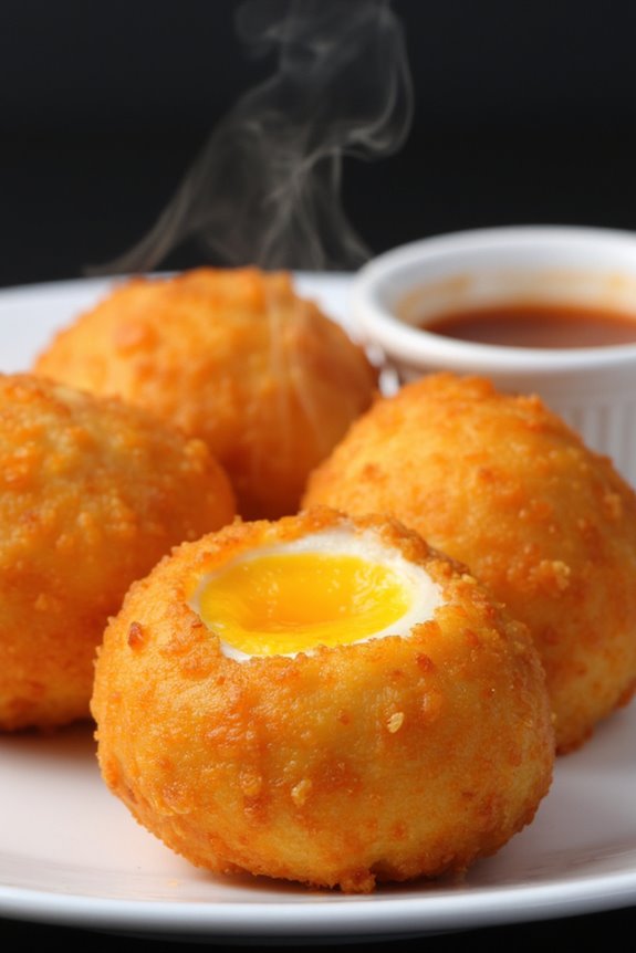 crispy quail eggs snack