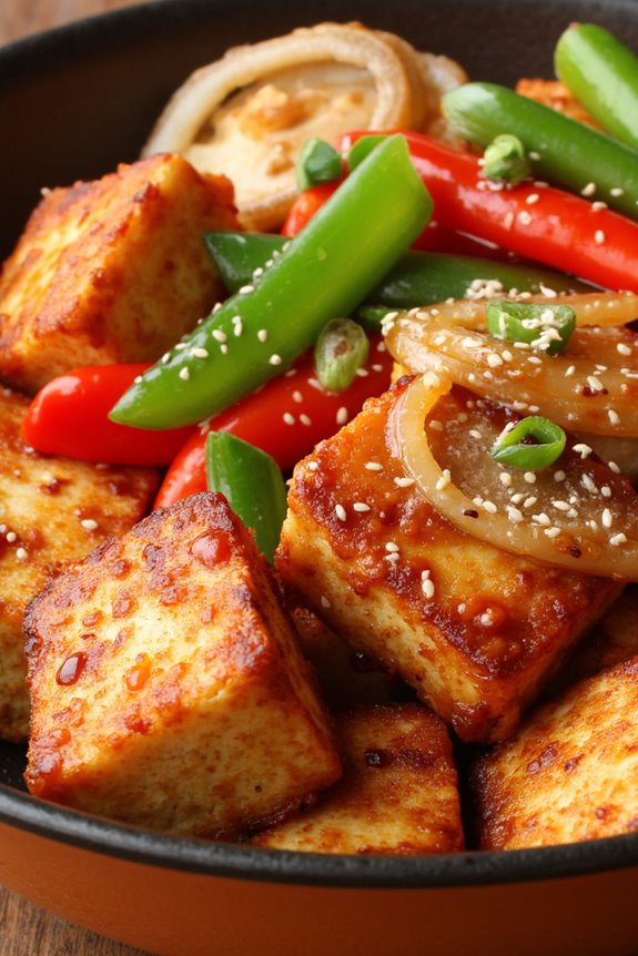crispy spicy tofu dish