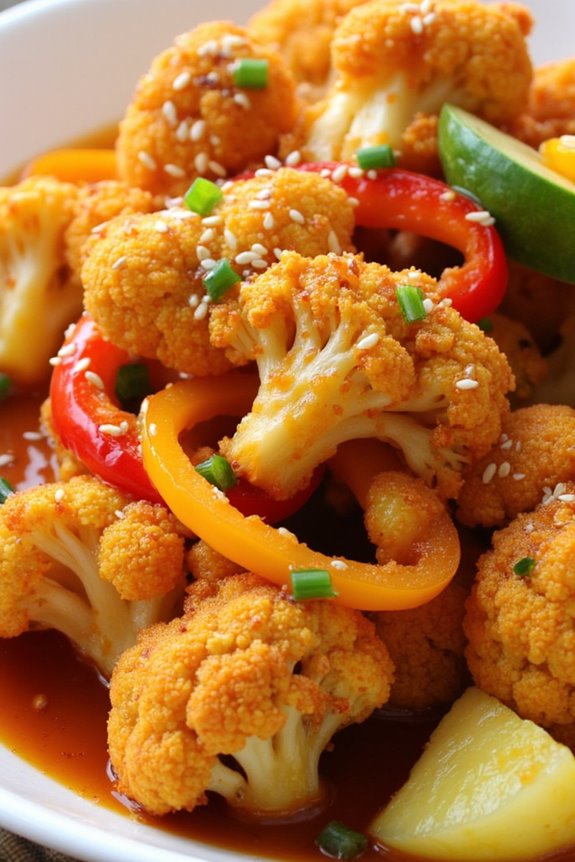 crispy sweet and sour cauliflower