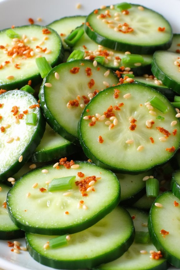 crispy tangy cucumber salad