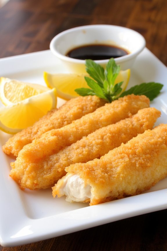 crispy tempura fish fillets