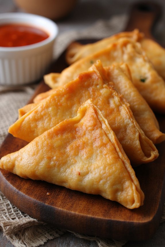 crispy vegetable filled spring rolls
