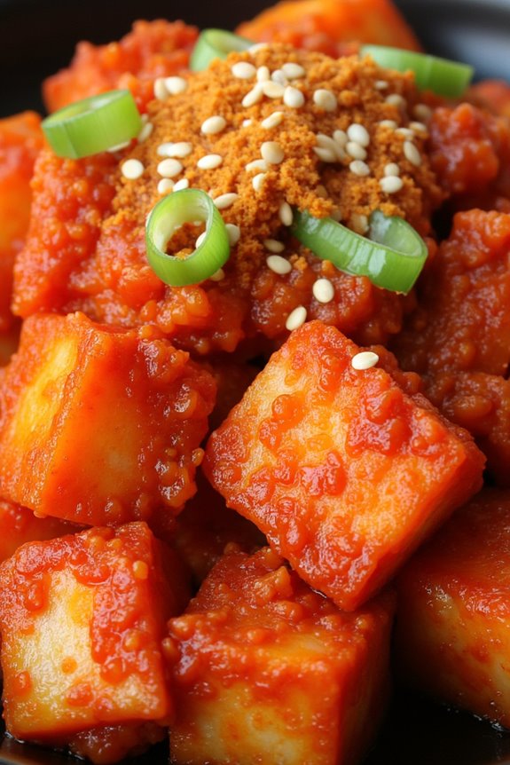 crunchy fermented radish kimchi