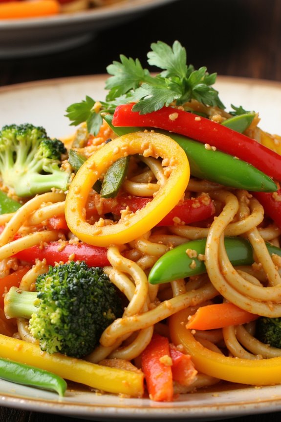 curry vegetable chow mein delight