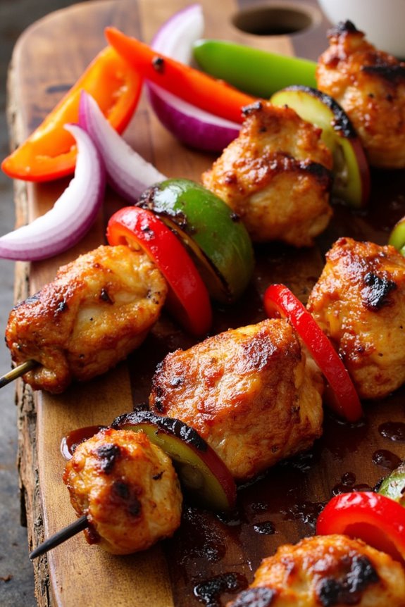 delicious bbq chicken skewers