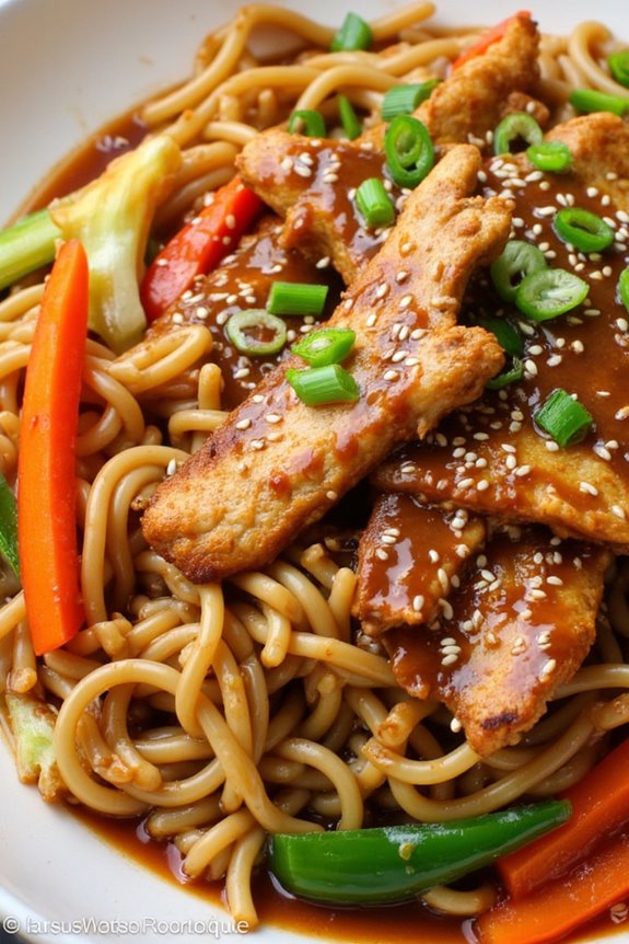 delicious chicken noodle stir fry