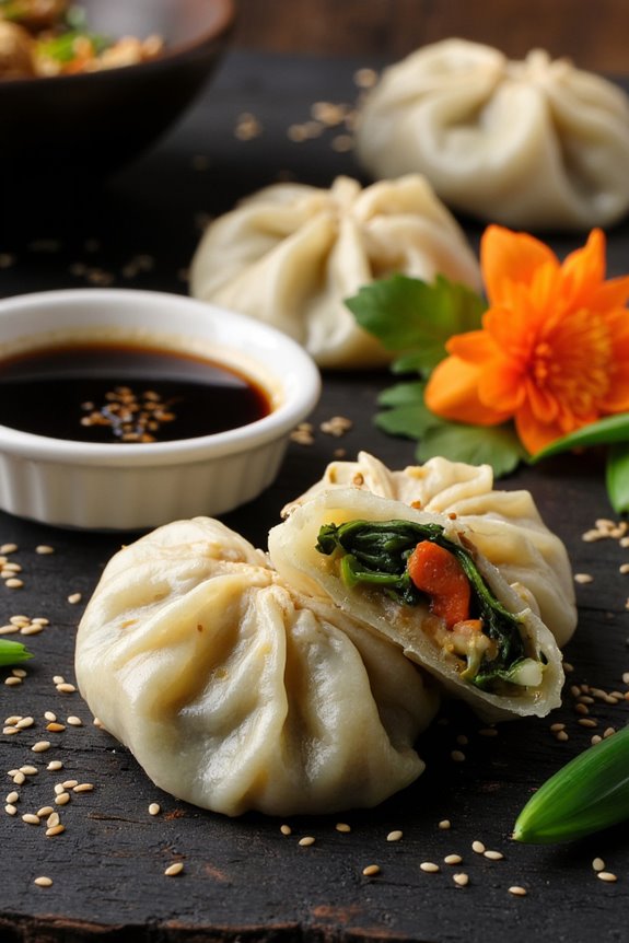 delicious chinese vegetable dumplings