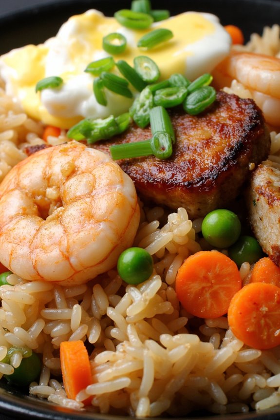 delicious colorful fried rice