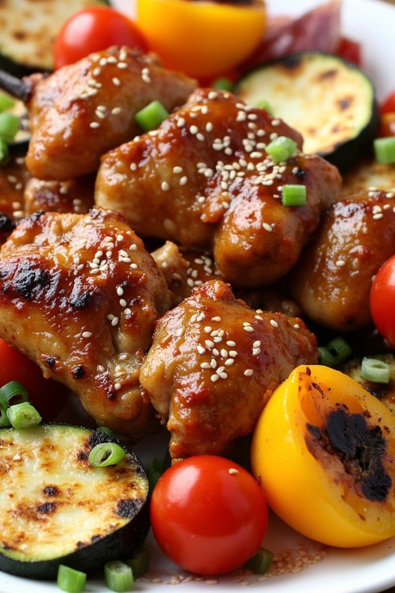 delicious grilled chicken skewers