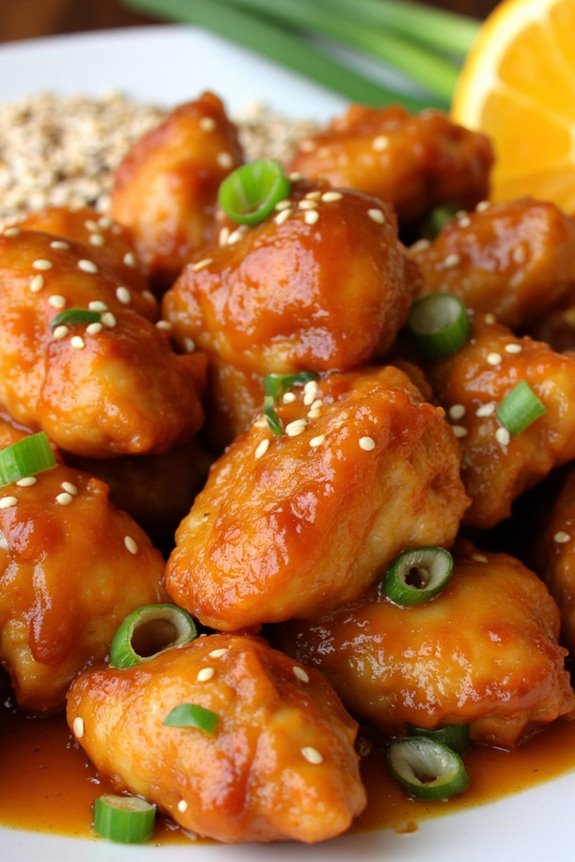 delicious homemade orange chicken