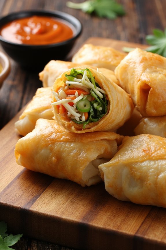 delicious homemade spring rolls