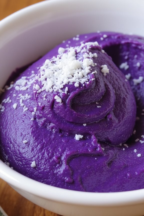 delicious purple yam dessert