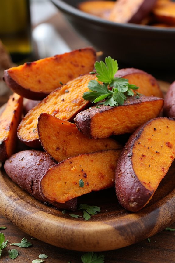 delicious roasted sweet potato wedges