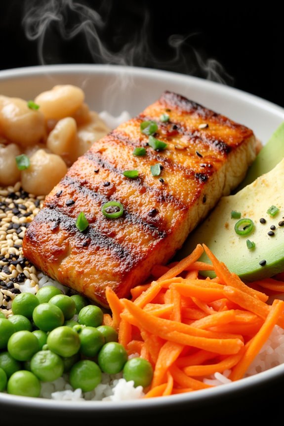 delicious salmon rice bowl