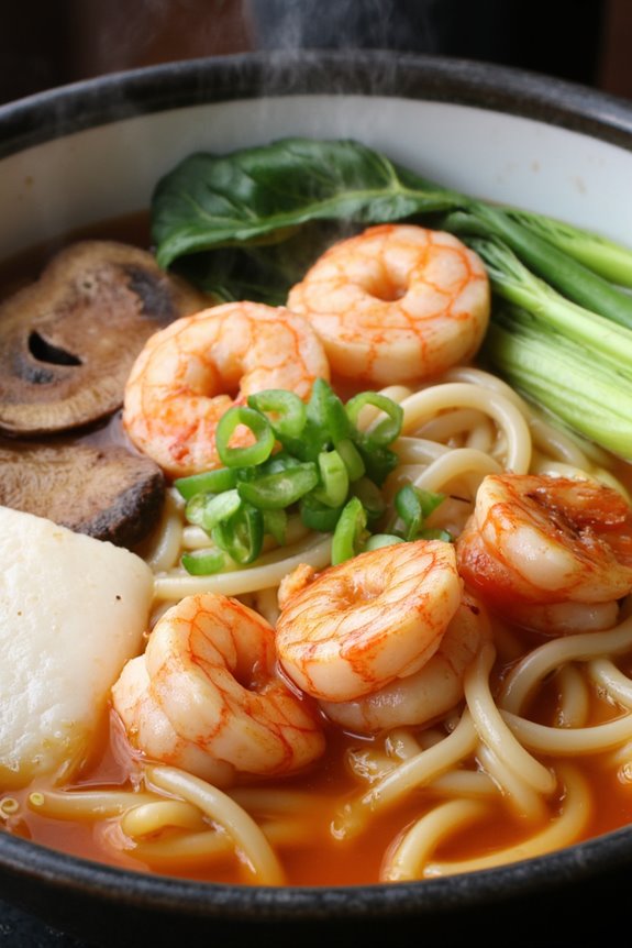 delicious seafood noodle soup